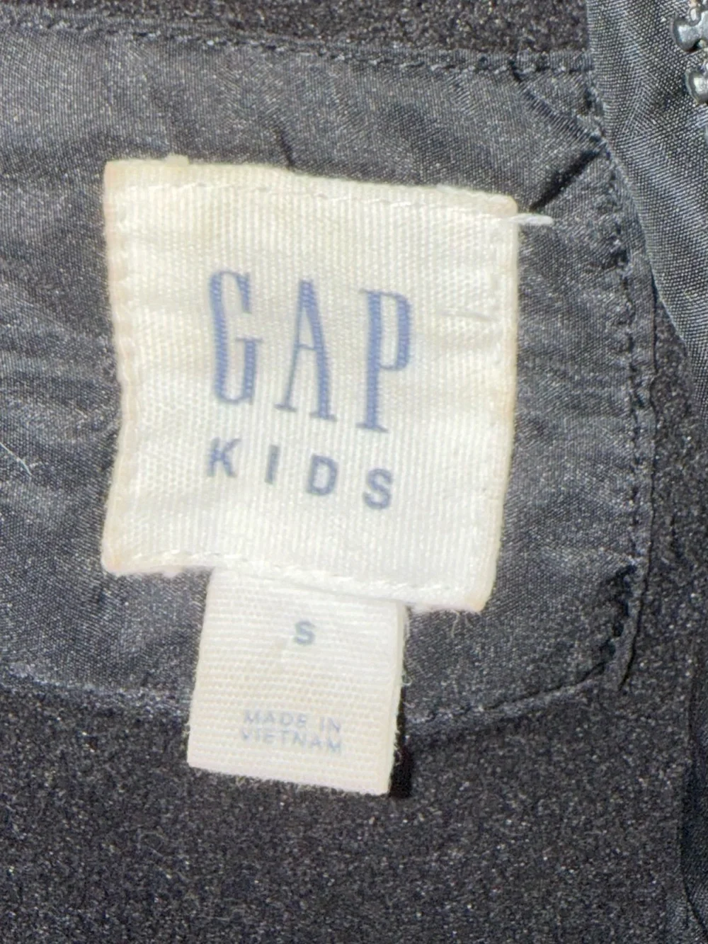 GAP Kids Black Puffer Jacket with Faux-Fur Trim Hood